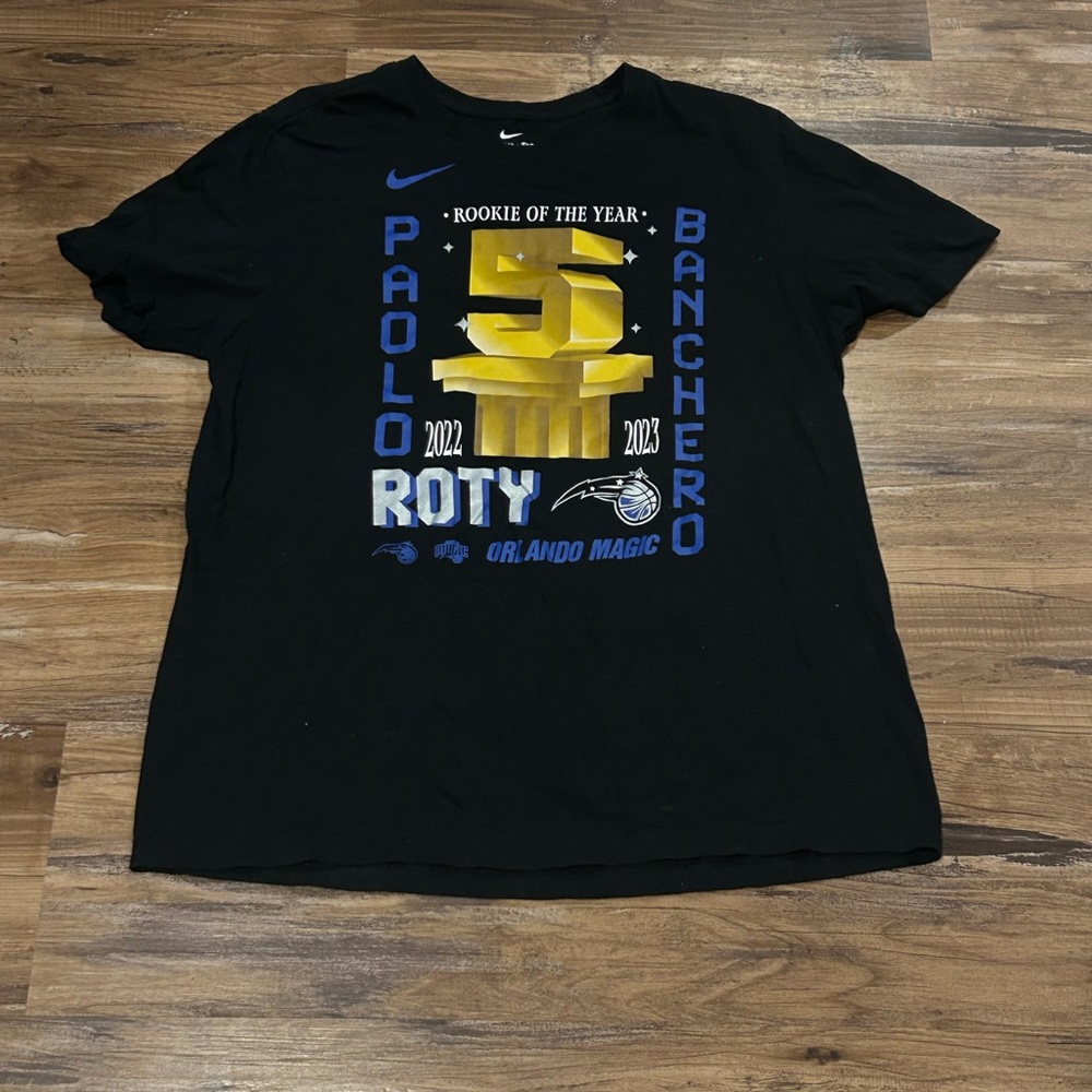 Nike NBA Orlando Magic Paolo Banchero Rookie of the year Tee Size Large